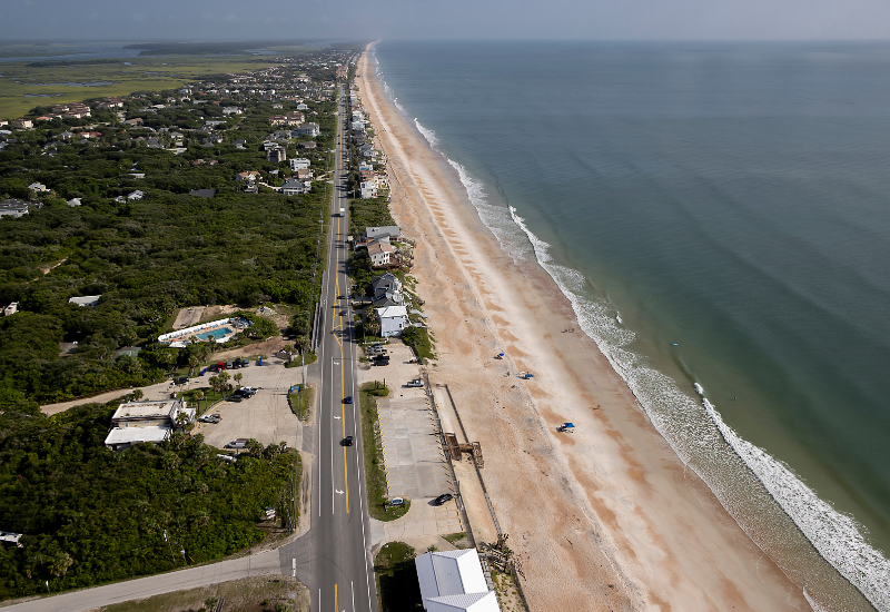 Road by the beach in Vilano Beach