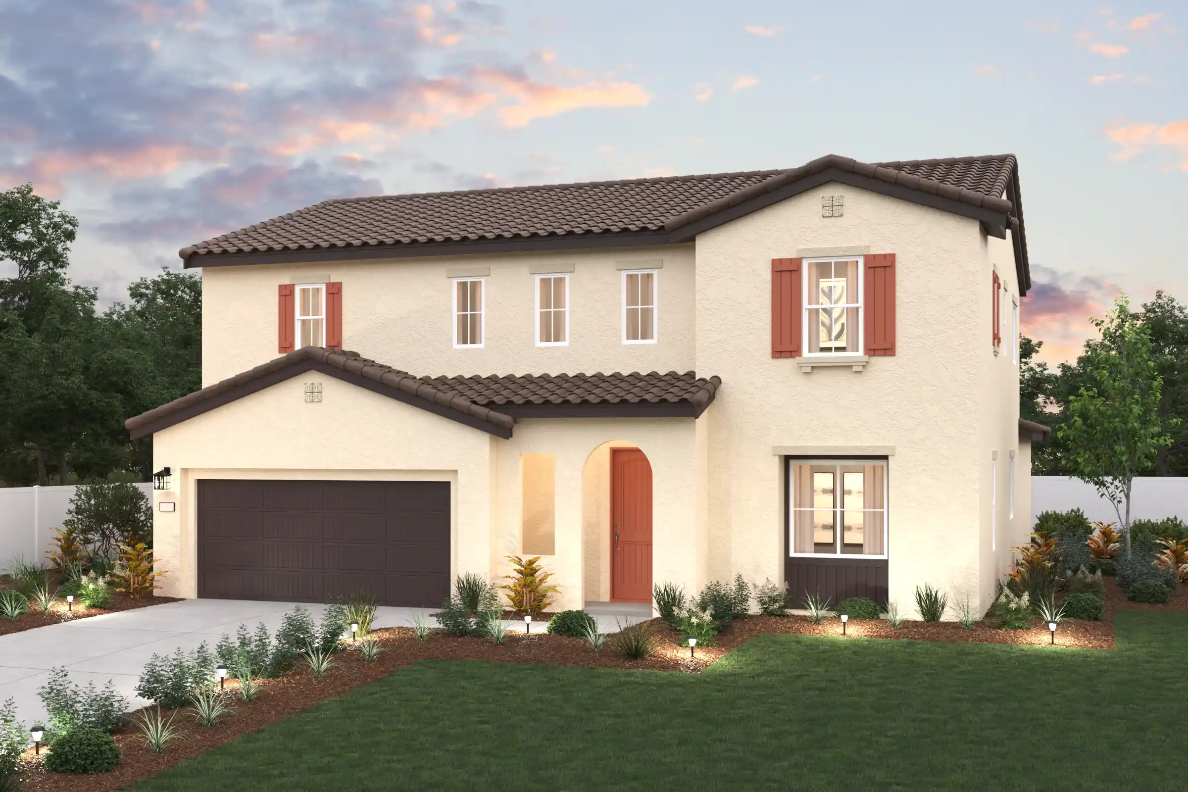 A house with a garage.