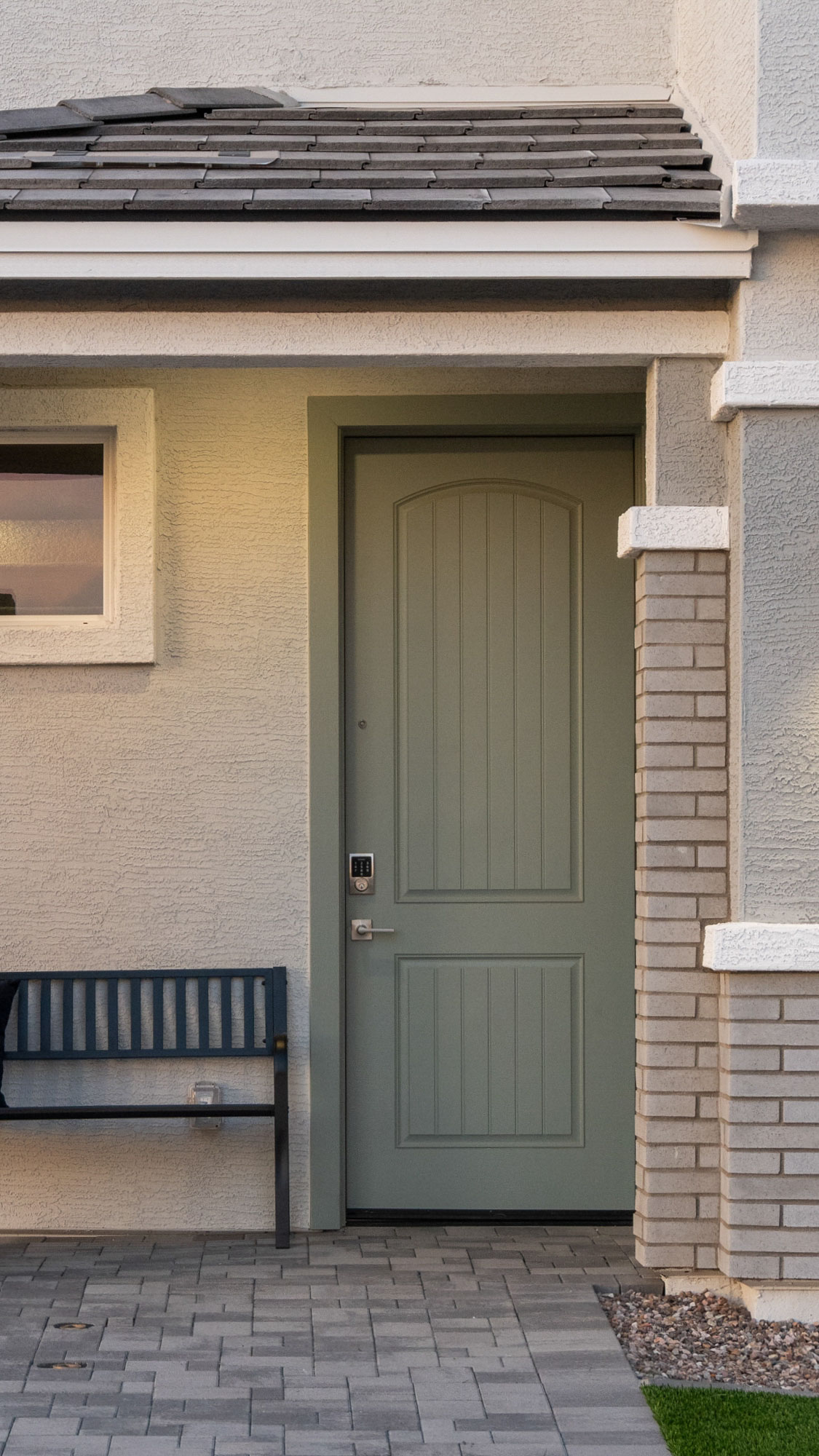 Oak Floor Plan Model Photo front porch at North Copper Canyon Find your Dream Home in Surprise AZ with Community Amenities.