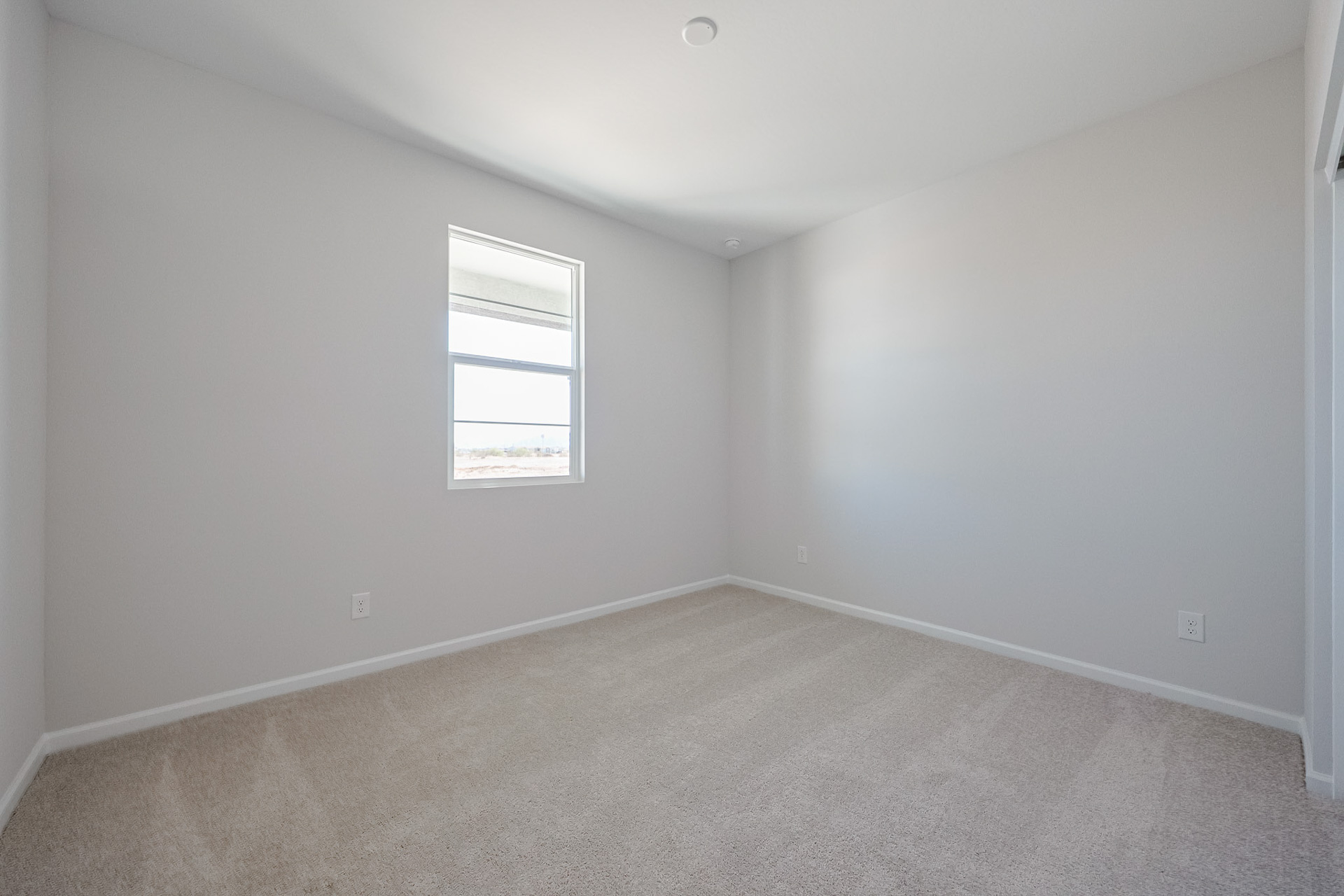 A room with a window.