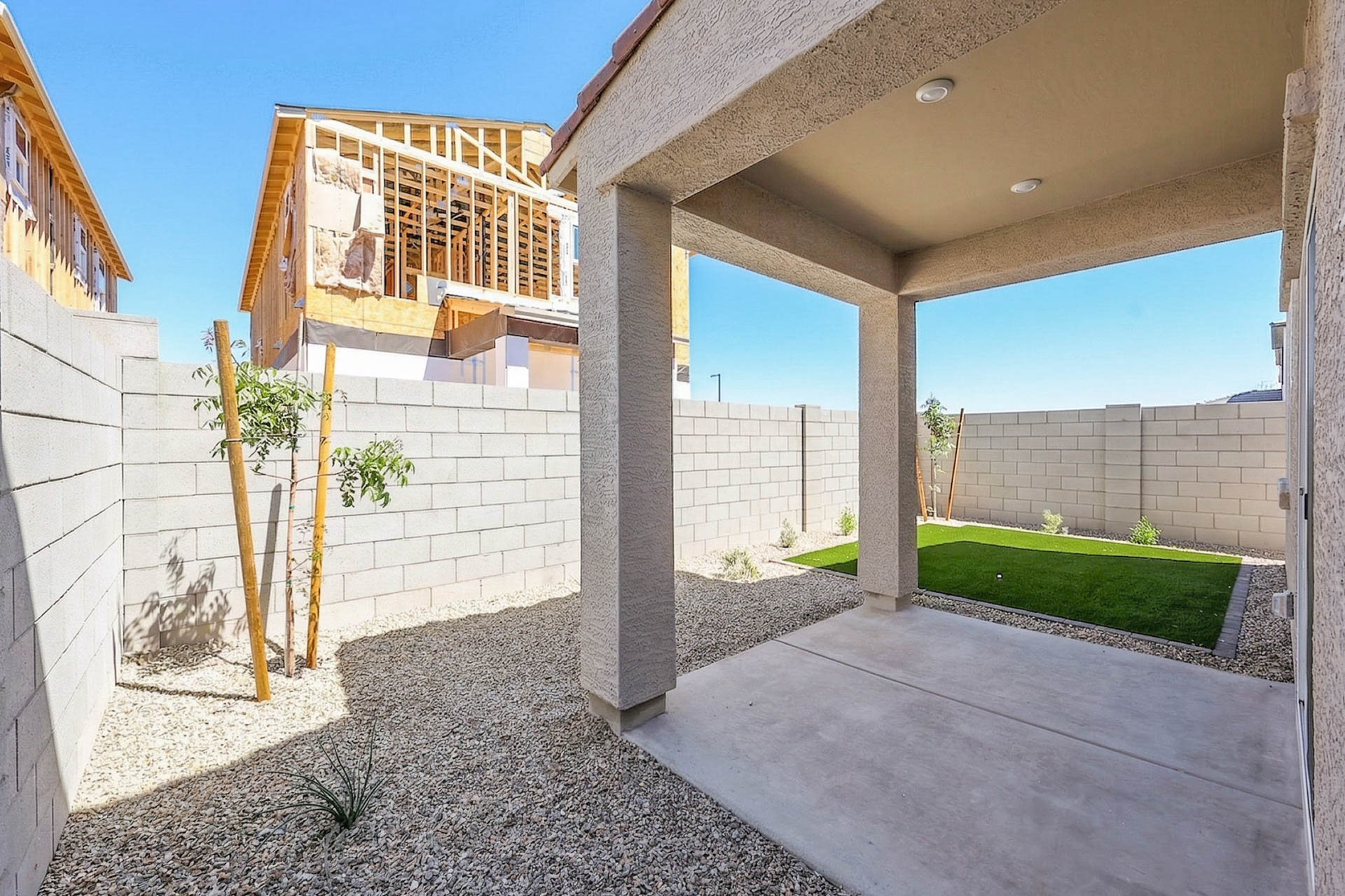 A building with a walkway.
