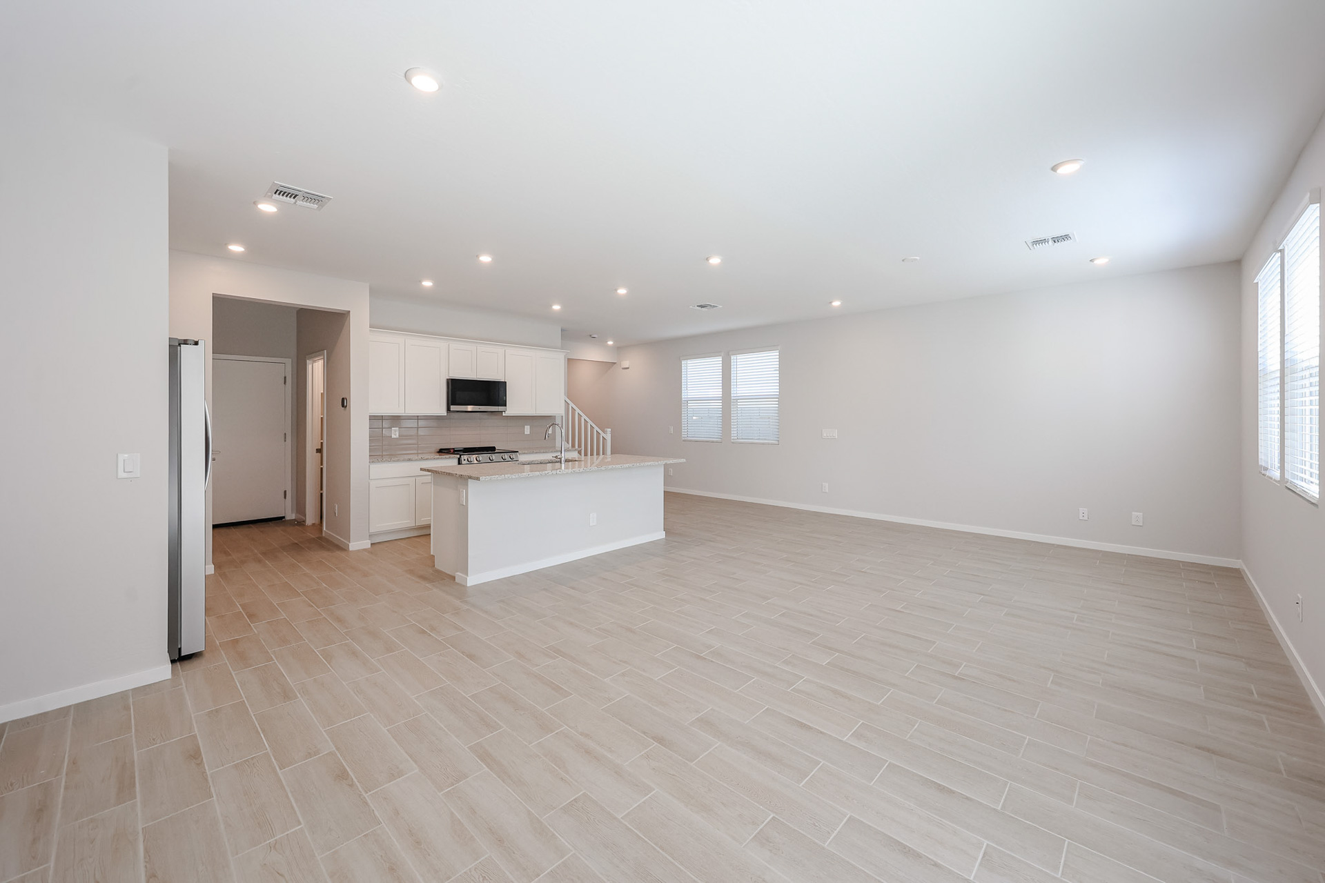 A large empty kitchen.