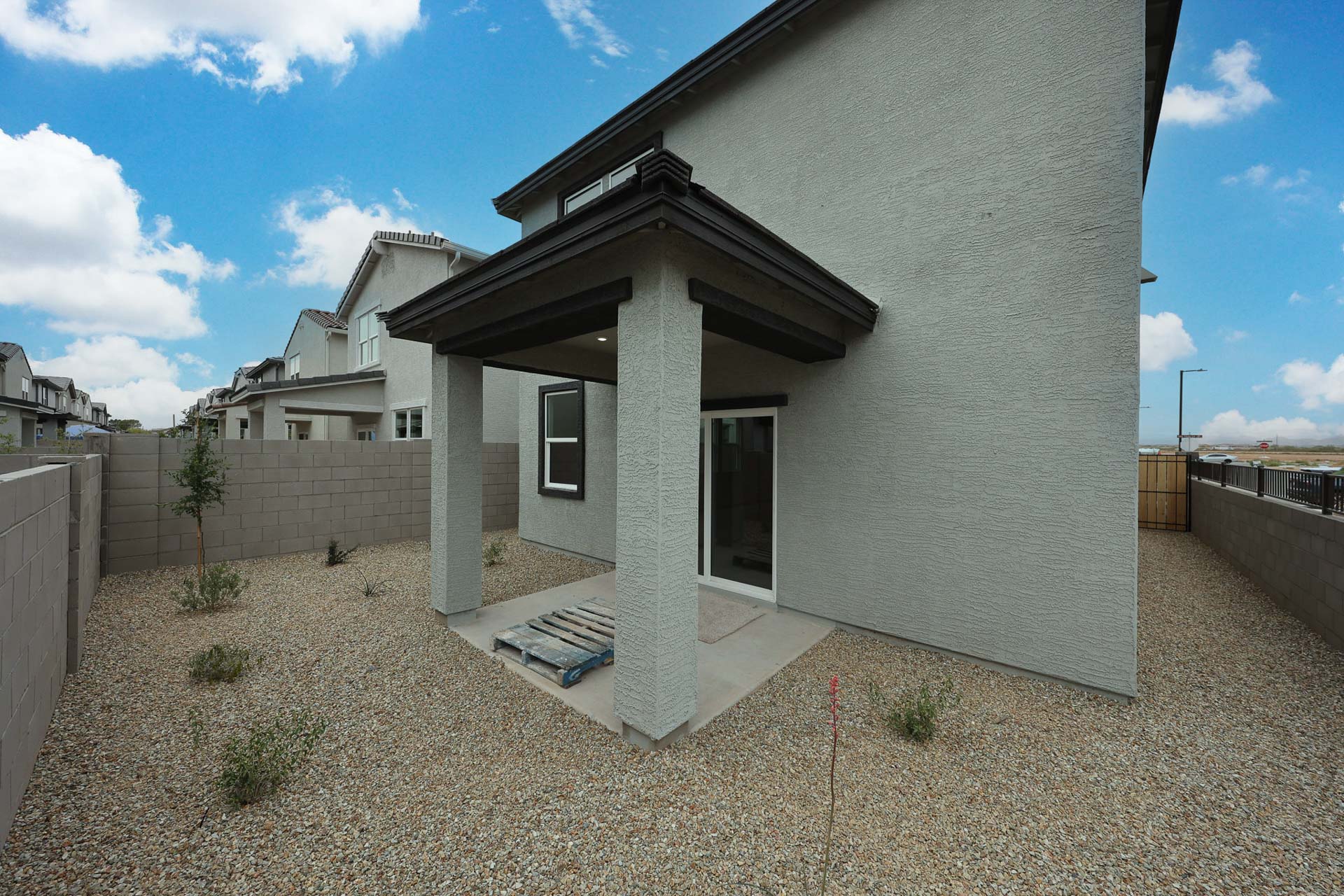 A building with pillars and a roof.