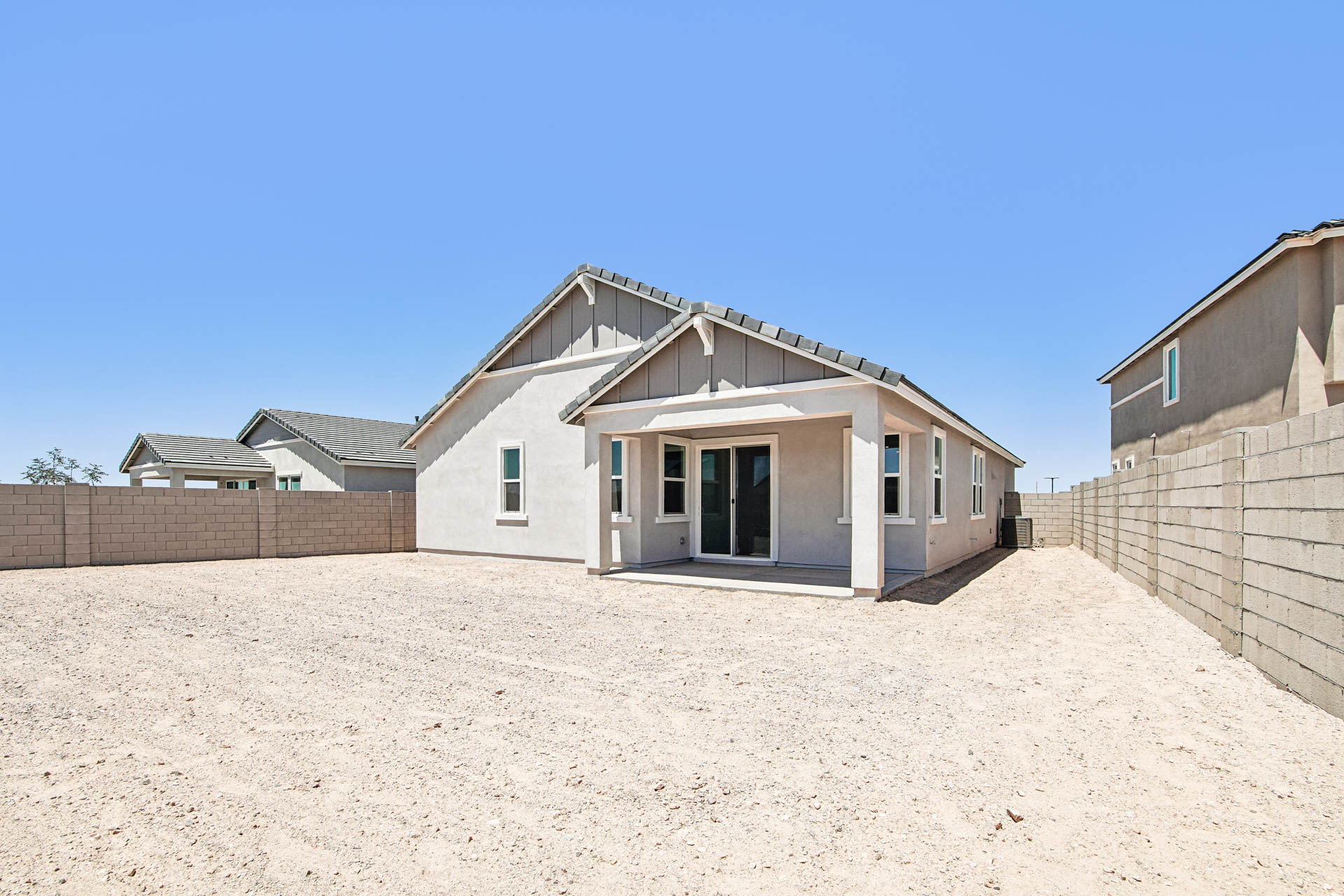 A house with a garage.