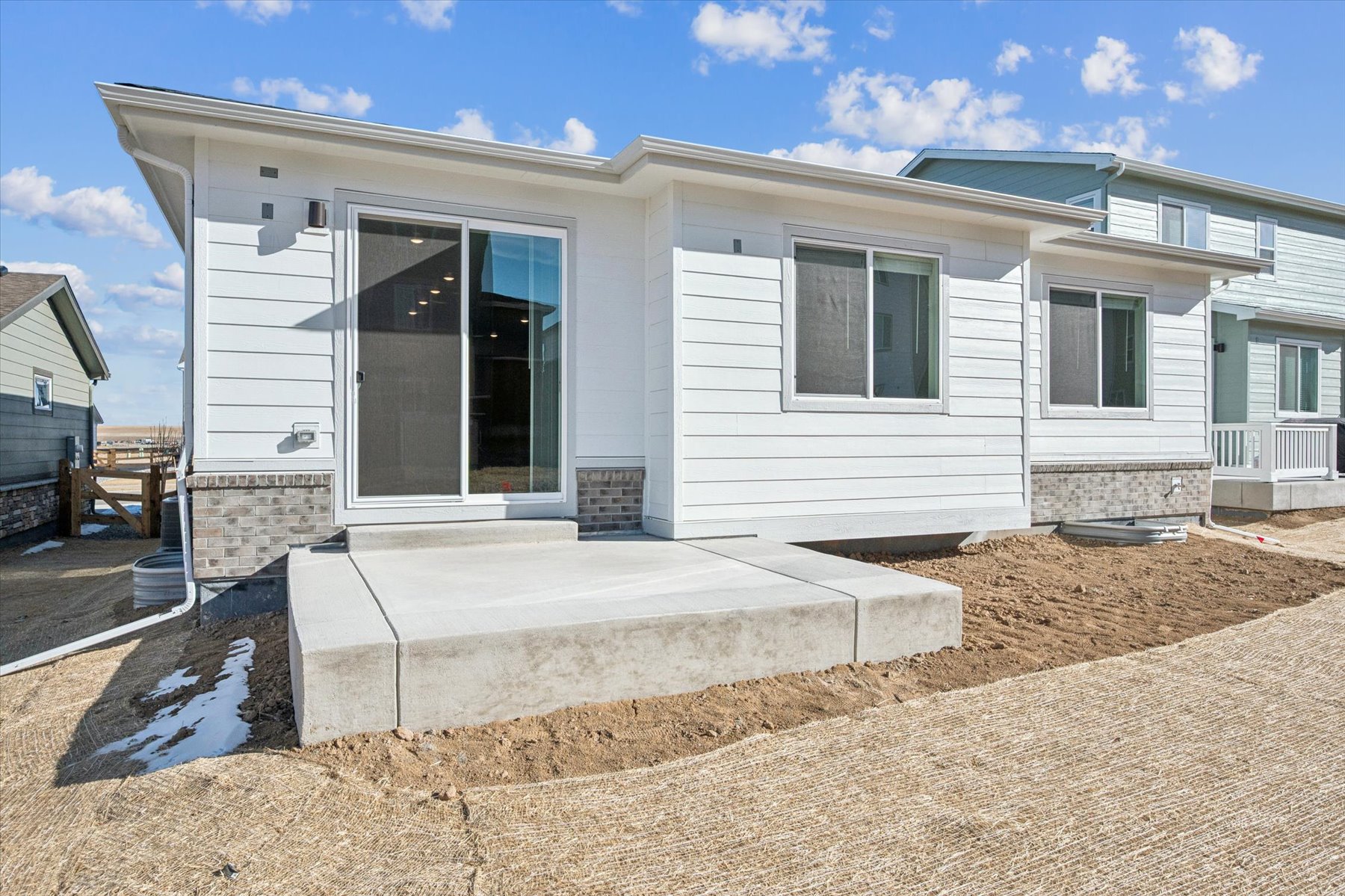 A house with a deck.