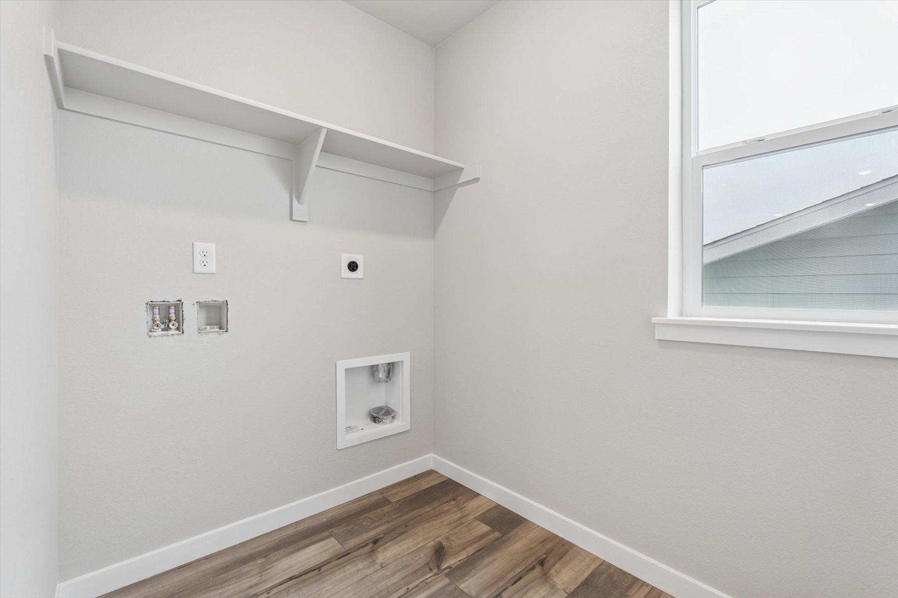 A room with white walls.