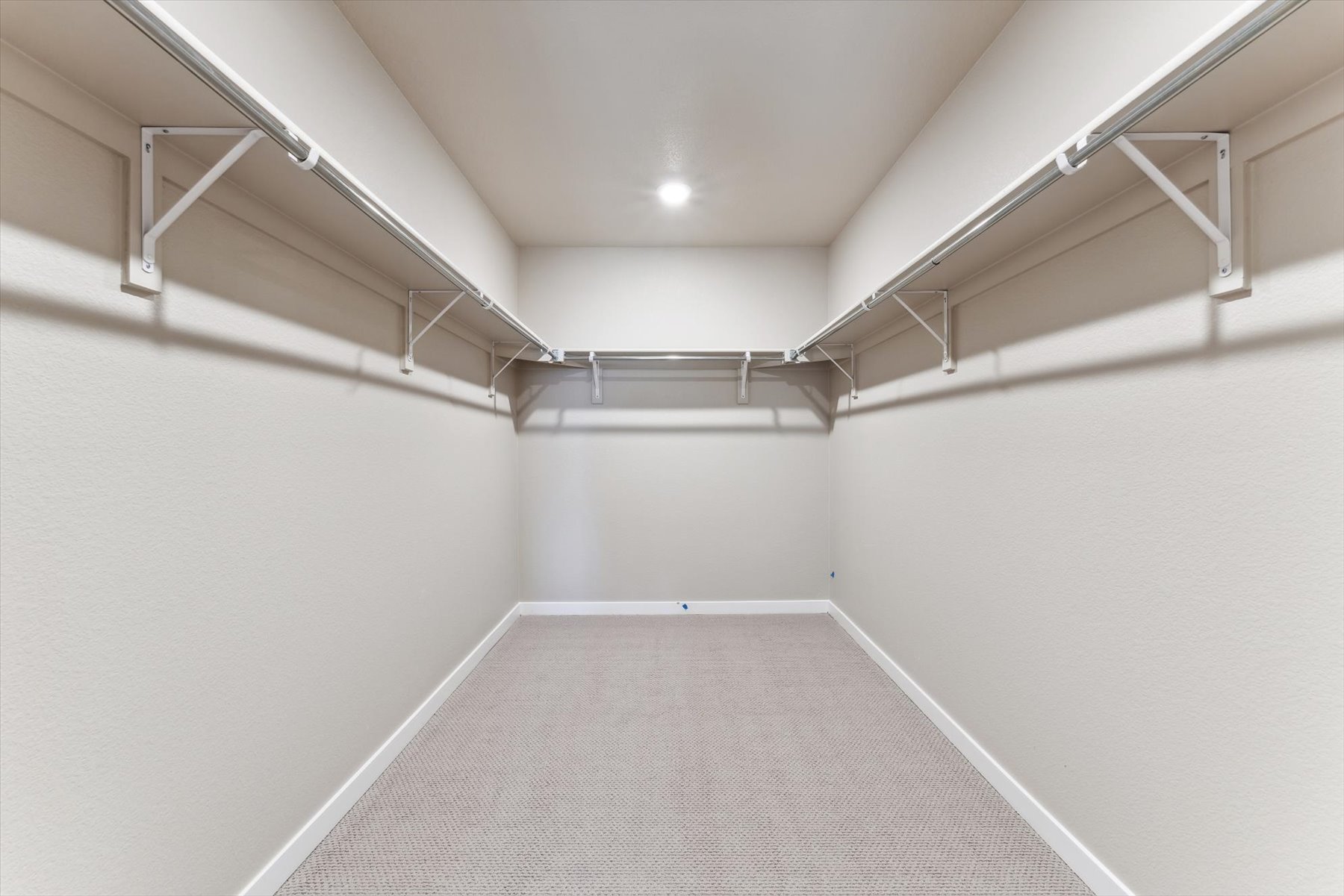 A long white hallway.