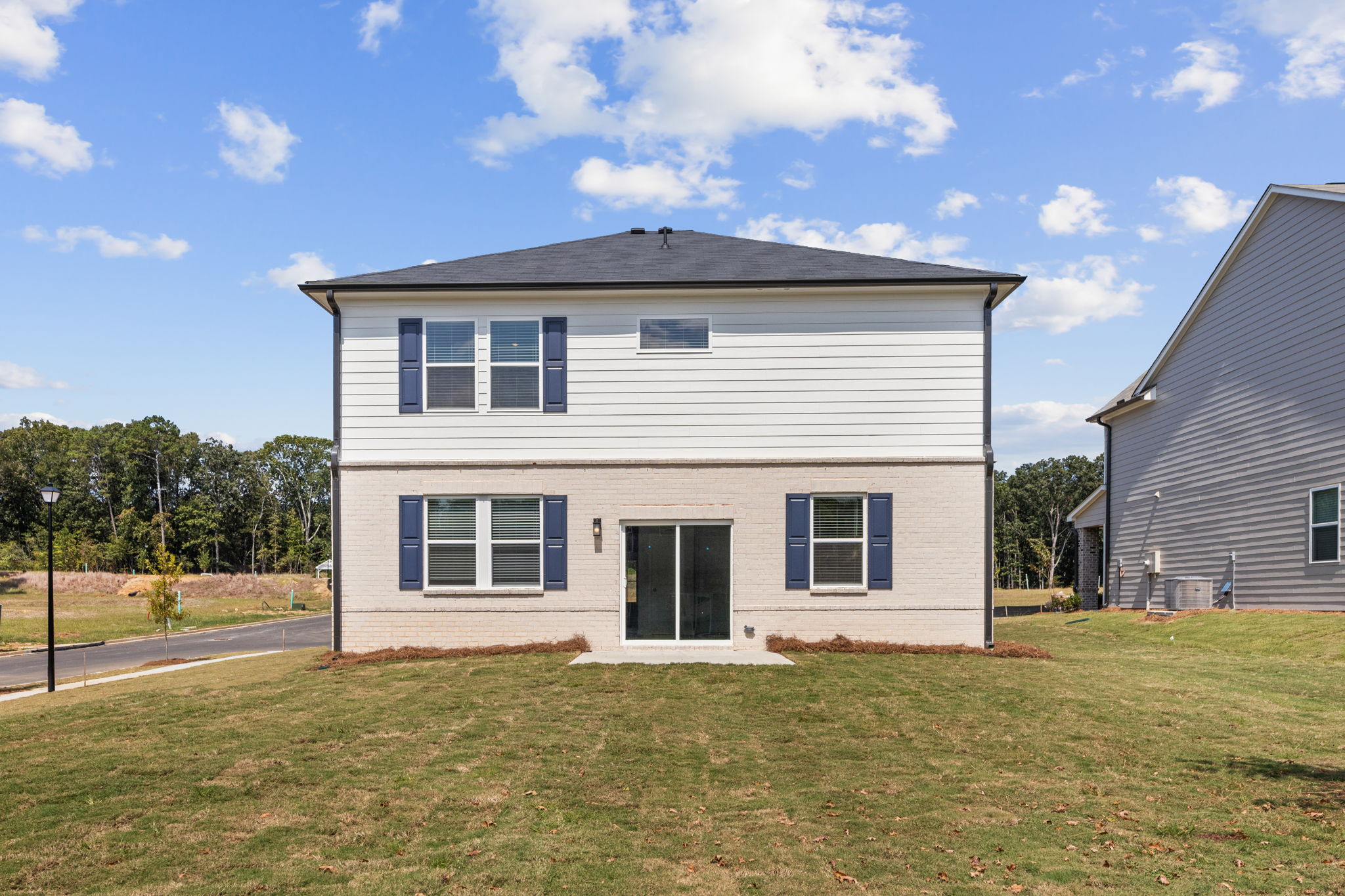 A house with a garage.