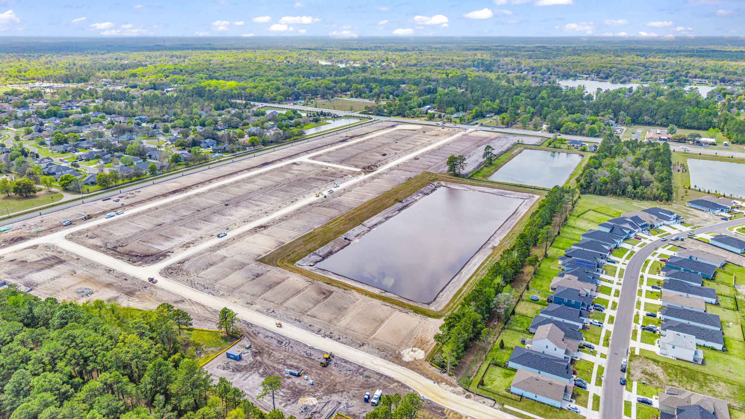 Drone View of Construction at Asbury Creek by Century Communities