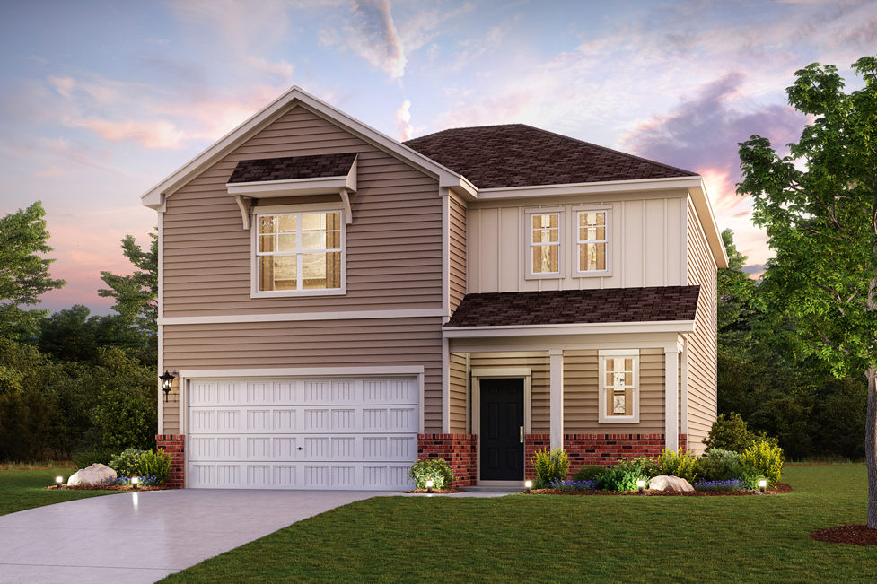 A house with a garage.