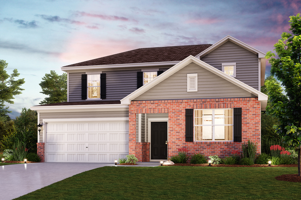 A house with a garage.