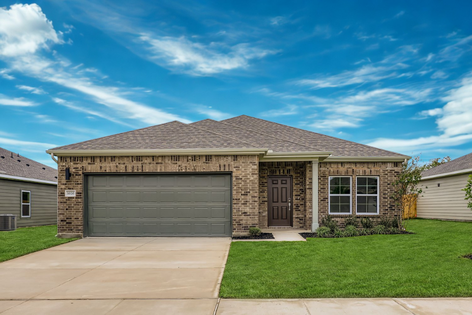 A house with a garage.
