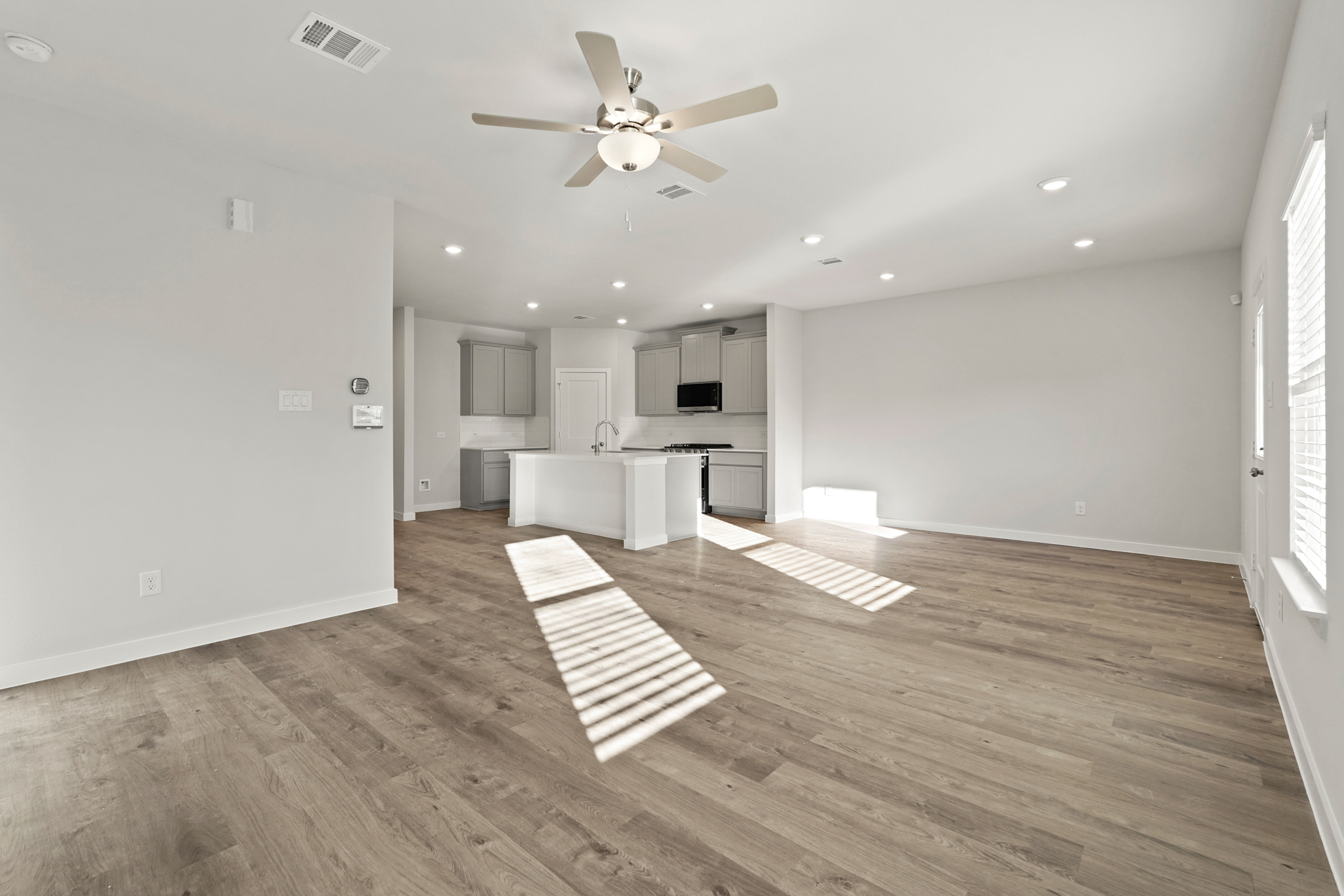 A large empty kitchen.