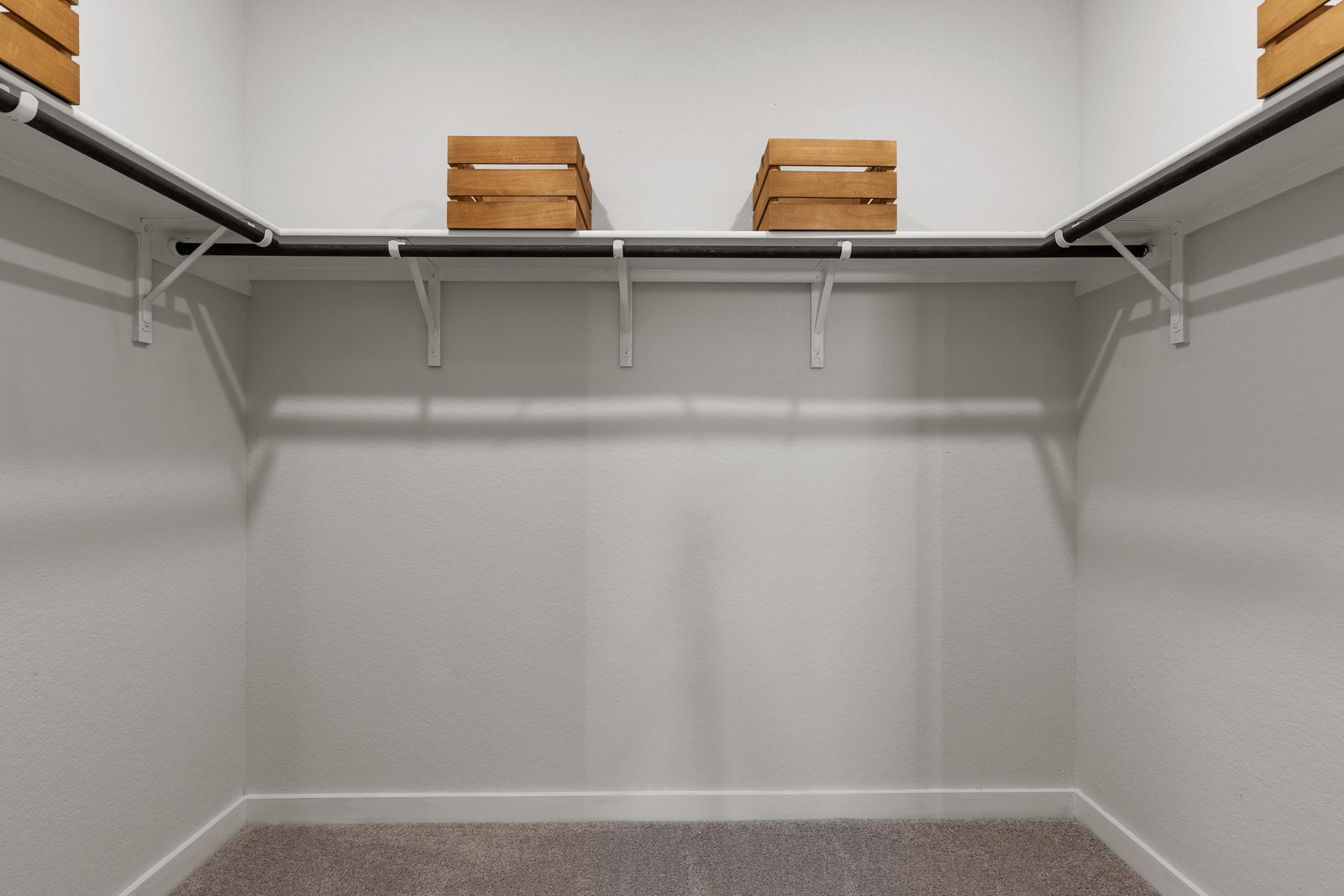 A shelf with a chair on it.