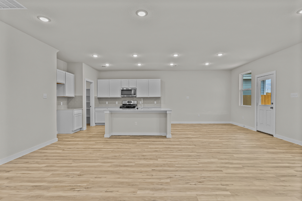 A large empty kitchen.