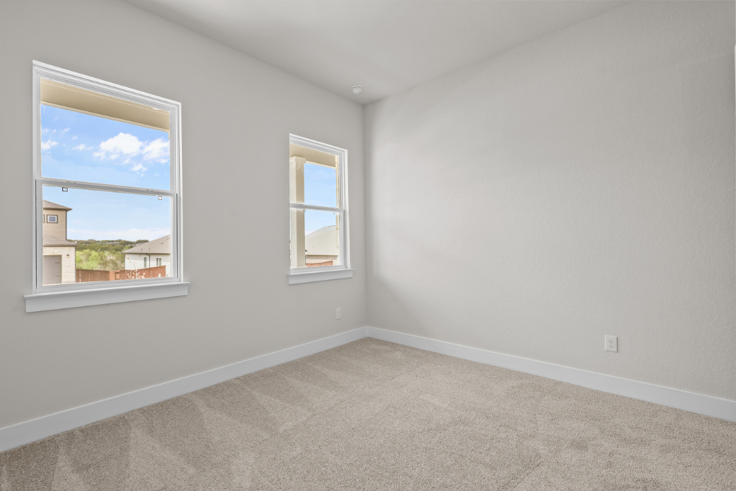 A room with windows.