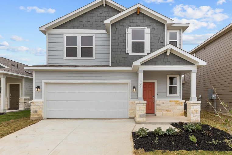 A house with a garage.