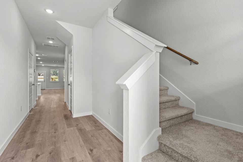 A staircase in a house.