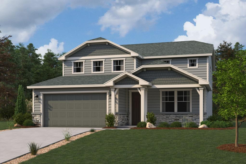 A house with a lawn and trees.