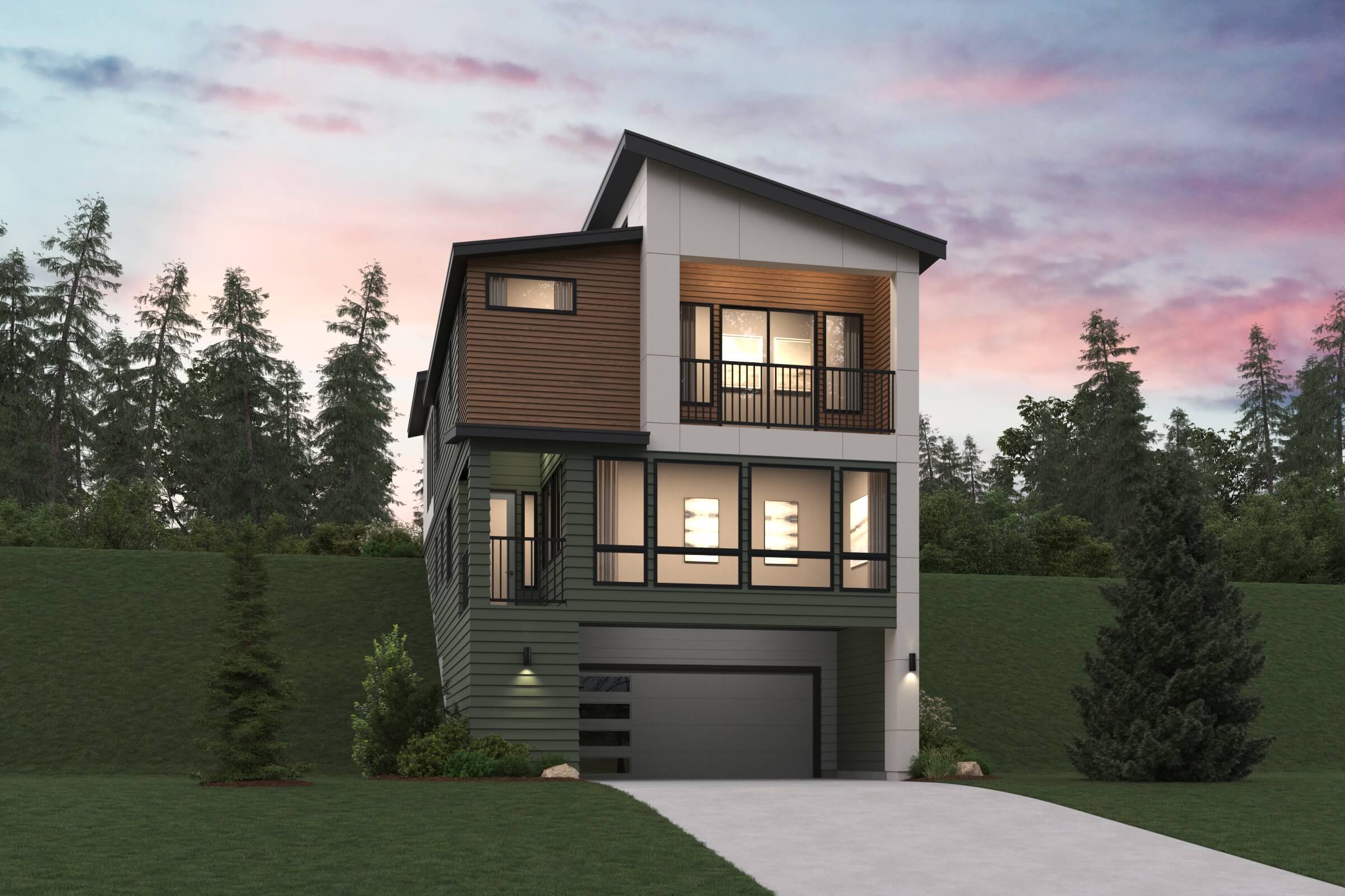 A house with a large yard.