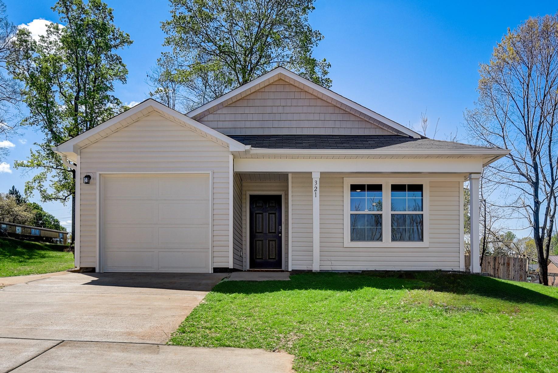 A house with a garage.